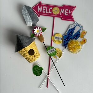 NWT Ashland Garden Party Picks Set - Pink, Yellow, Blue